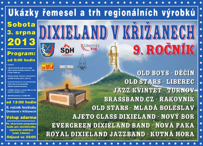plakát Dixieland Křižany 2013