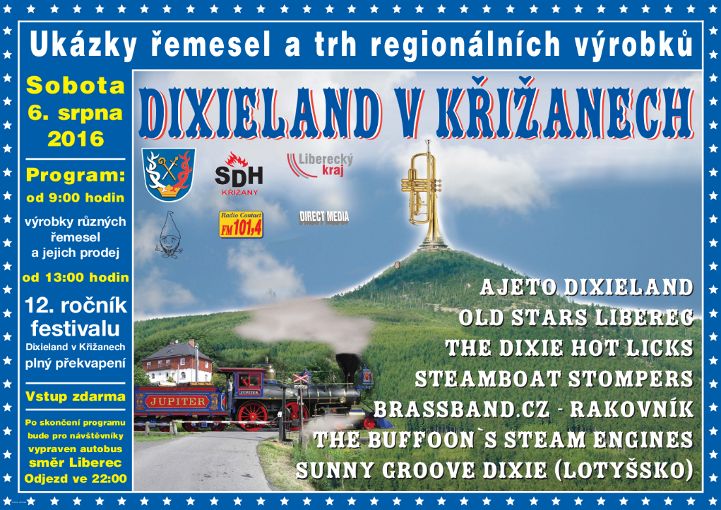 plakát Dixieland Křižany 2016