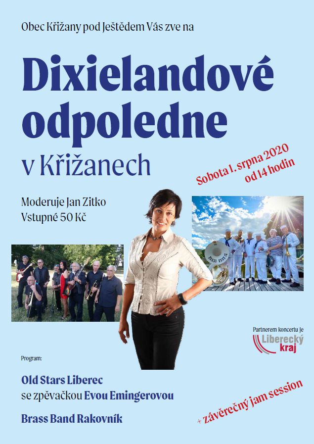 plakát Dixieland Křižany 2020